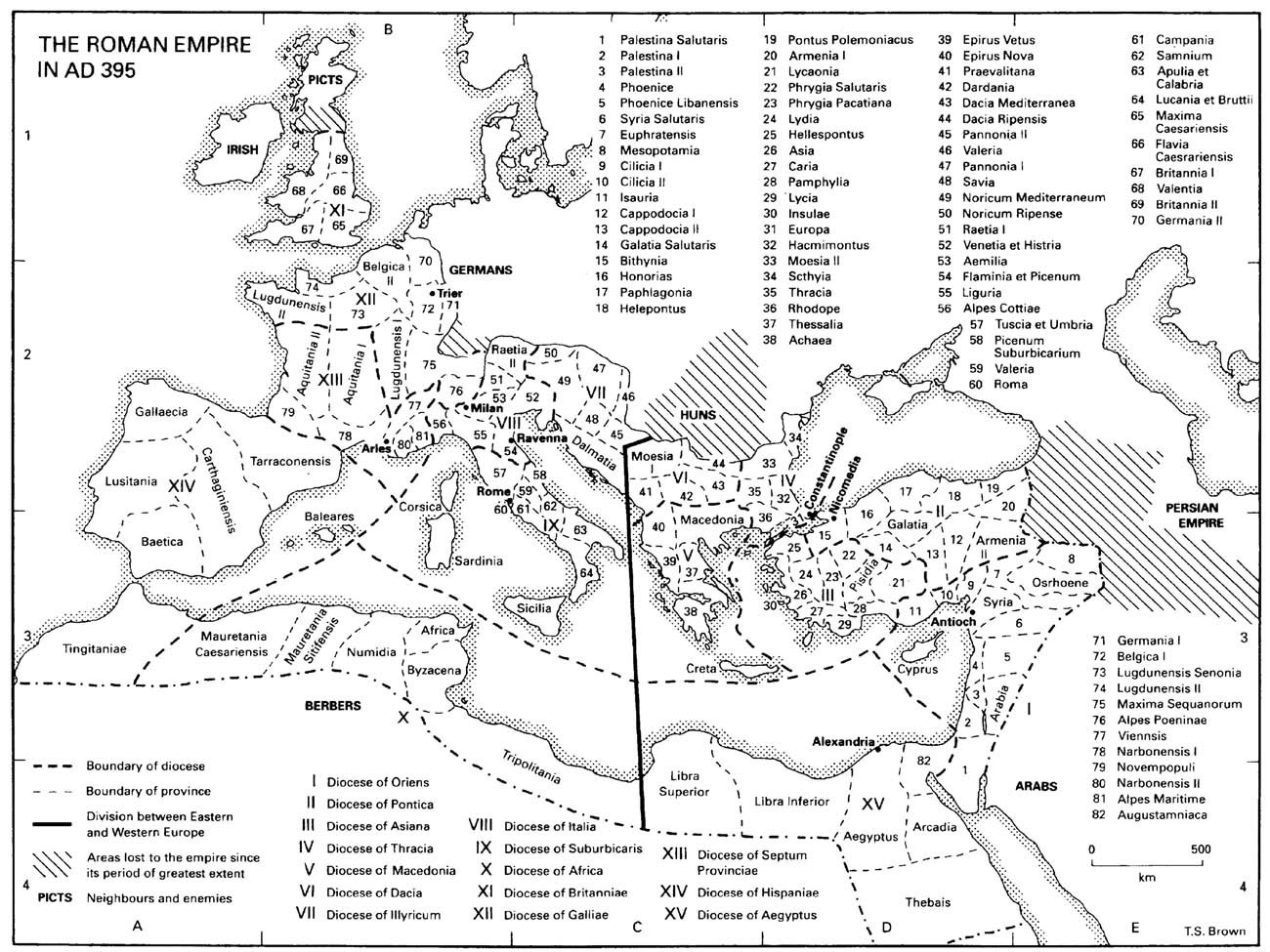 1. The Roman Empire in AD 395