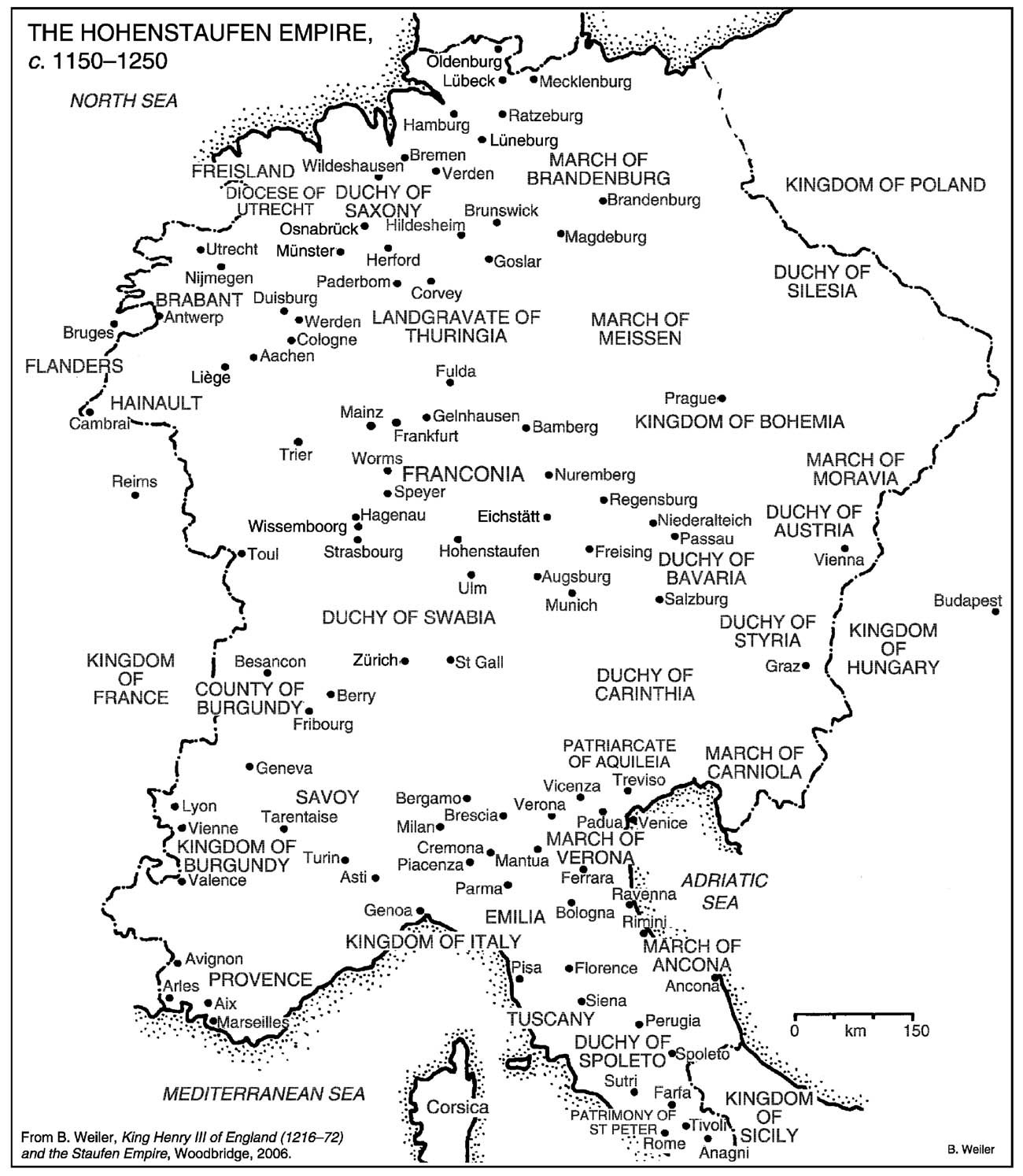 13. The Hohenstaufen Empire, c.1150–1250