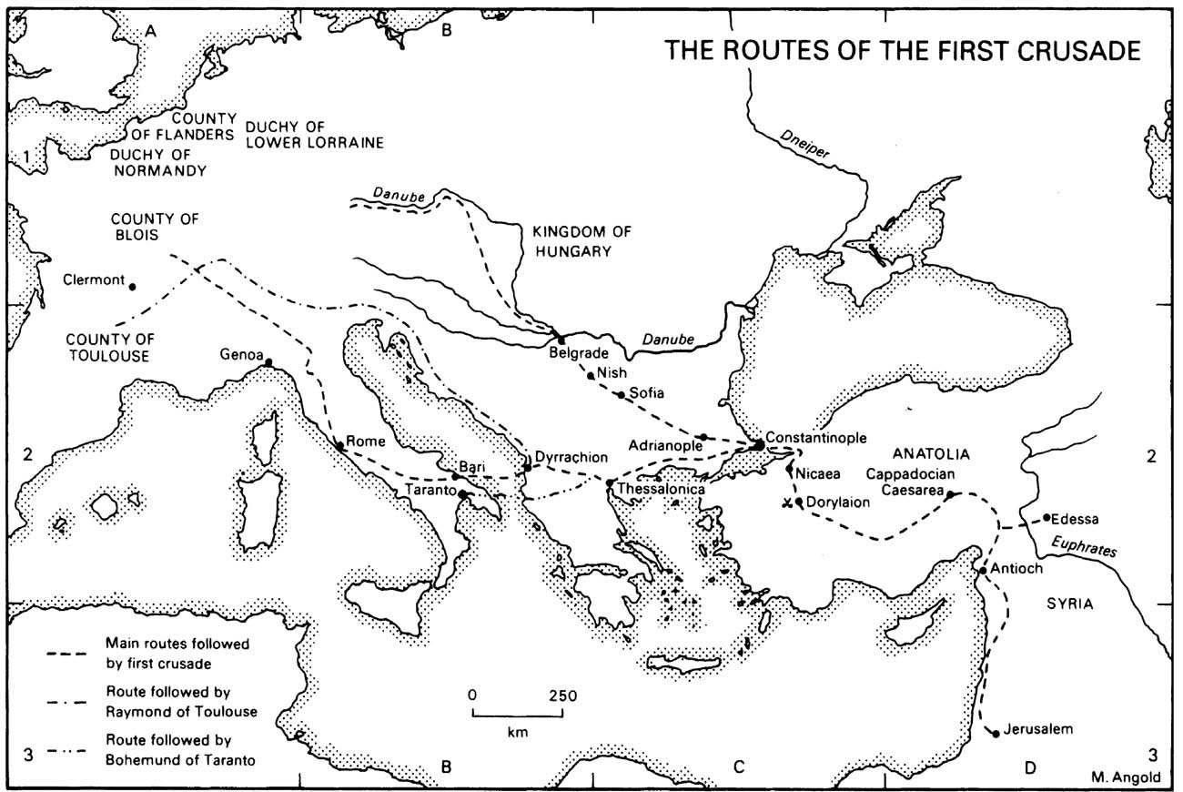 15. The routes of the First Crusade